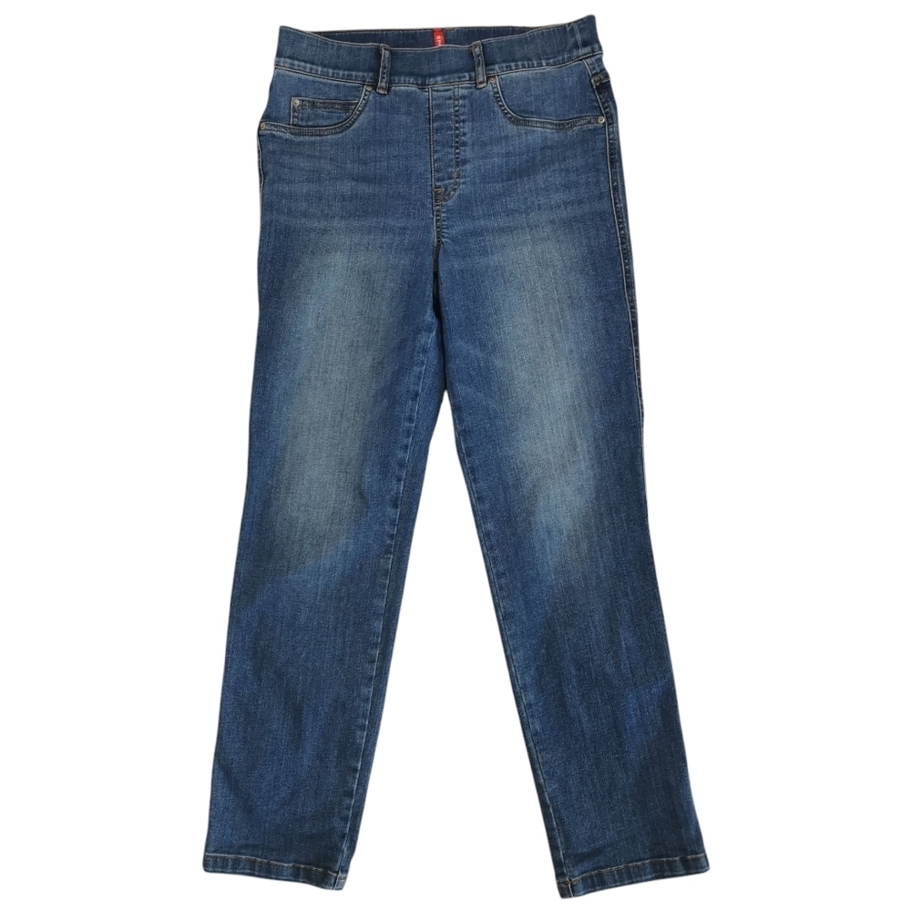 Spanx Medium Wash Stretch Pull On Jeans Size M